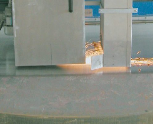 Portalbandschleifmaschine zum Bearbeiten von Blechtafeln (BSM-S 3000) Flächenbearbeitung